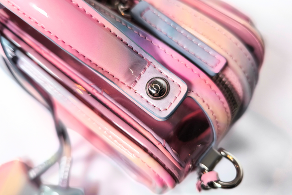 Load image into Gallery viewer, CHANEL Pink PVC & Multicolor Patent Leather CC Vanity Case