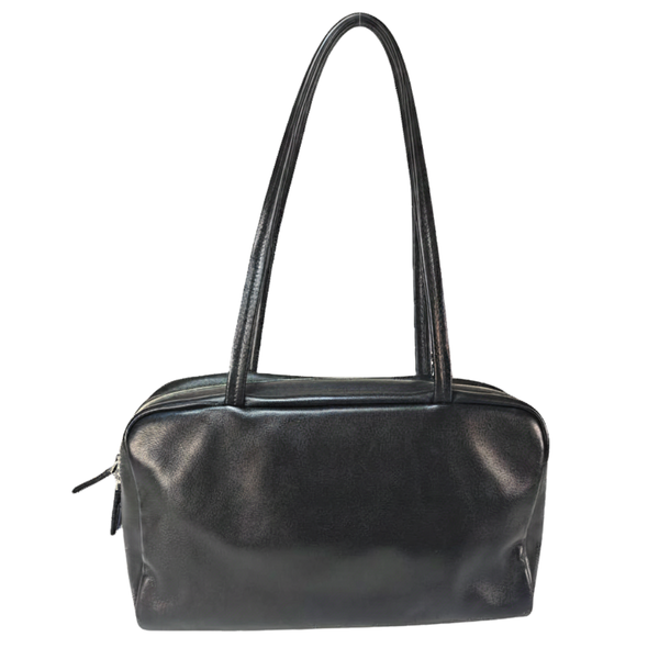 이미지를 갤러리 뷰어에 로드 , The Row Astra Leather Shoulder Bag Black