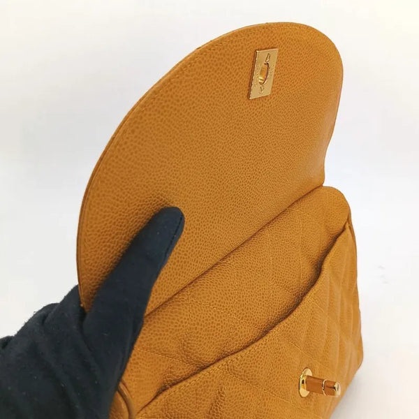 将图片加载到图库查看器,CHANEL Vintage Beige Caviar Leather Quilted Camera Bag