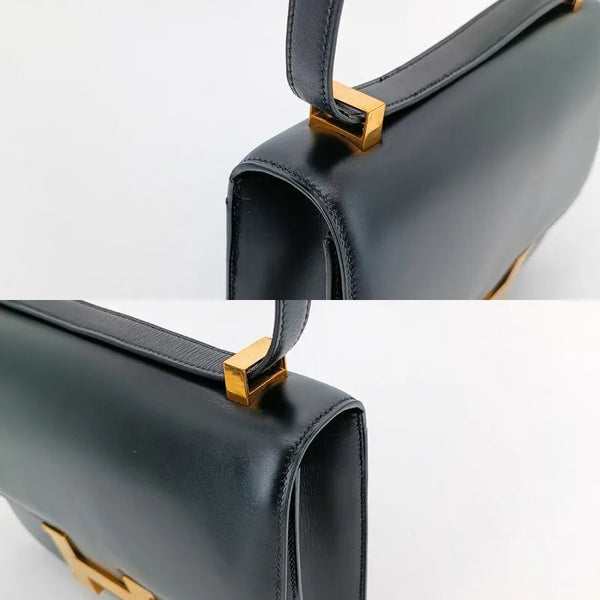将图片加载到图库查看器,HERMES Black x GHW Box Constance 23