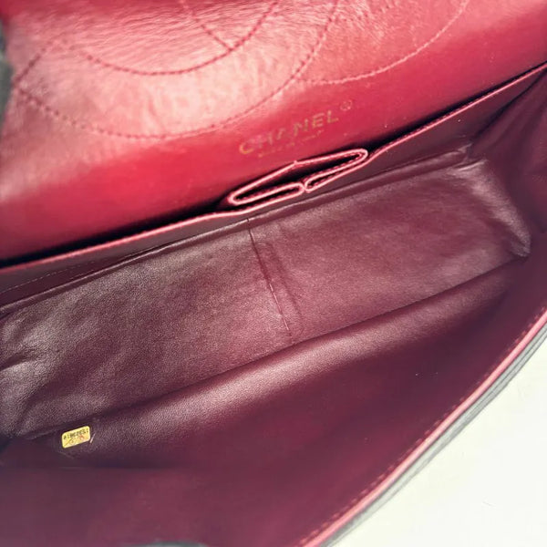 将图片加载到图库查看器,CHANEL Black Calfskin 2.55 Jumbo Flap Bag