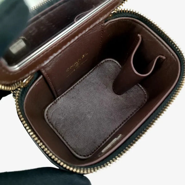 将图片加载到图库查看器,CHANEL Black Lambskin Mini Vanity Case Bag