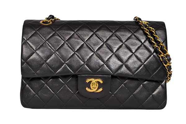 Load image into Gallery viewer, CHANEL Classic Flap Shoulder Bag Matelasse Chain Lambskin Beige Gold Hardware