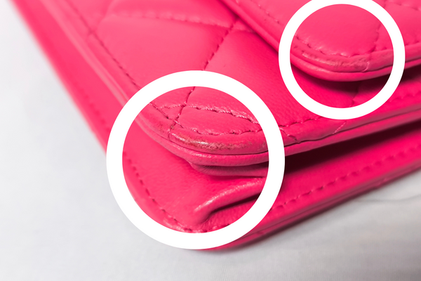 Load image into Gallery viewer, CHANEL Matelasse Chain Wallet Shoulder Crossbody Bag  Fuchsia Pink Lambskin Leather