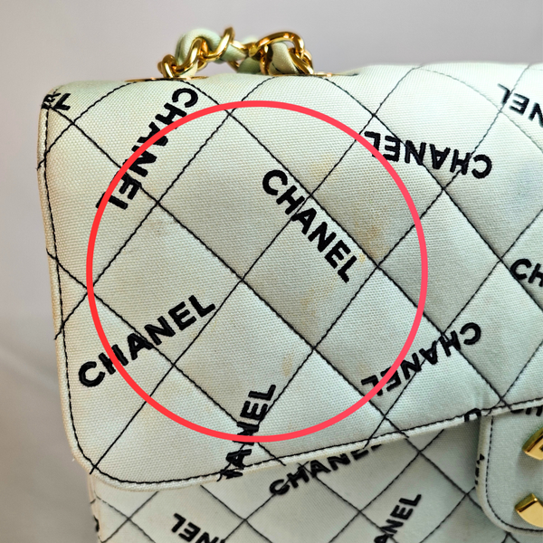 Load image into Gallery viewer, CHANEL Mint Green JUMBO LOGO Flap Bag