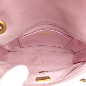 CHANEL Matelasse Chain Shoulder Bag leather Grained calfskin Pink