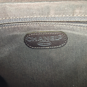 CHANEL Vintage CC Logo Brown Suede Drawstring Flap Backpack Bag