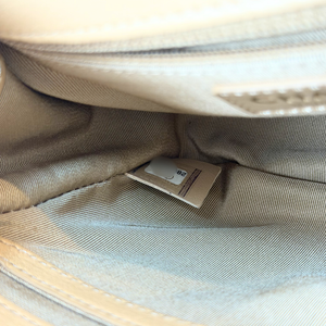 CHANEL Beige Quilted Leather Covered CC Small Crossbody Bag