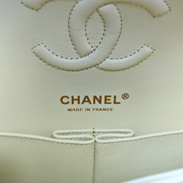 Load image into Gallery viewer, CHANEL Buttercream Yellow Caviar Small Classic Double Flap Bag
