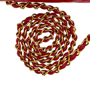 CHANEL Vintage Red Caviar Leather 25cm Diana Flap Bag