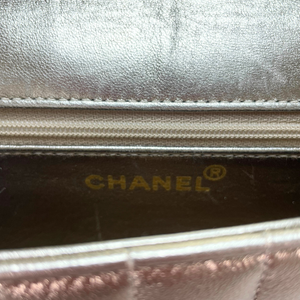 CHANEL Mademoiselle Gold  Evening Clutch Purse Gold Hardware, 1992