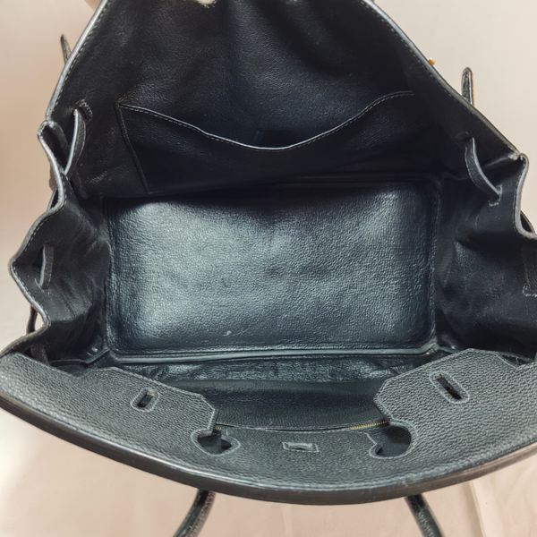 Load image into Gallery viewer, HERMES Birkin 35 Togo Leather Black Square O 2011
