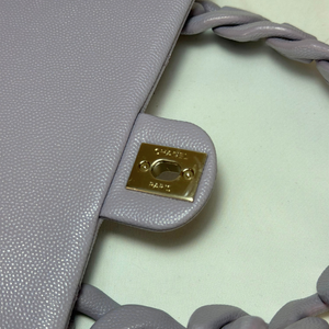 CHANEL Caviar Quilted Funky Match Mini Flap Light Purple