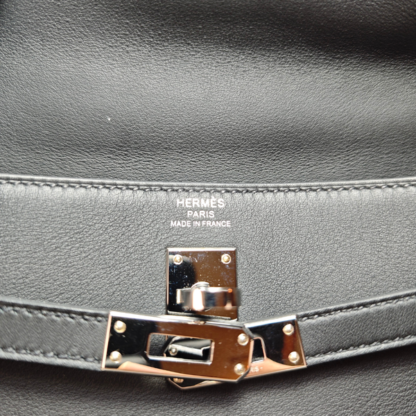 Load image into Gallery viewer, HERMES Shoulder bag Kelly Moove Noir Veau Swift Silver HW W Stamp 2024
