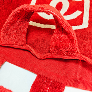 CHANEL Terry Beach Tote bag Red in Cotton CC Logo