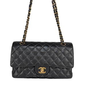 CHANEL Black Caviar Medium Classic Flap Bag