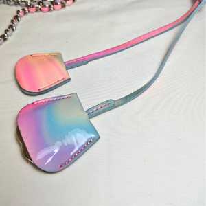 CHANEL Pink PVC & Multicolor  Patent Leather CC Vanity Case