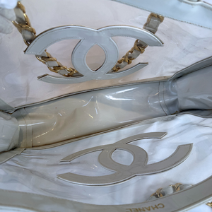 CHANEL Vintage CC Chain Tote PVC