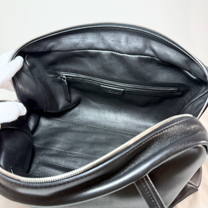 The Row Astra Leather Shoulder Bag Black