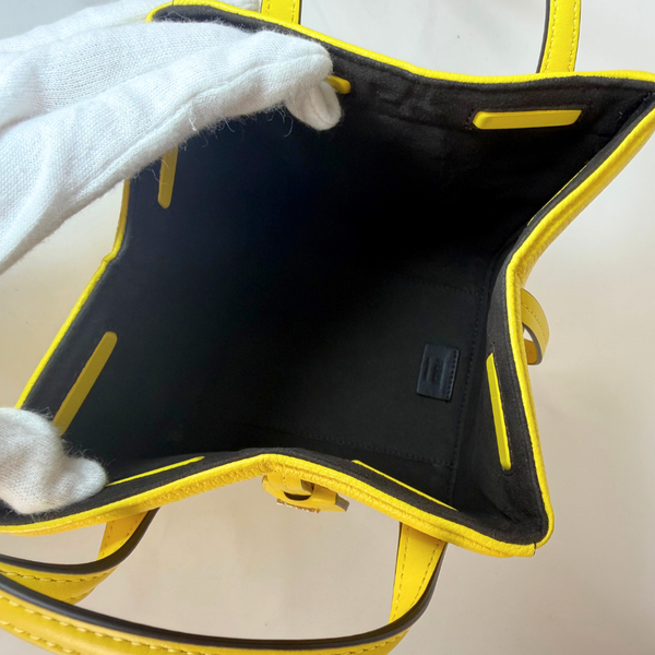 Load image into Gallery viewer, FENDI Origami Mini Yellow Leather Shoulder Bag 2023

