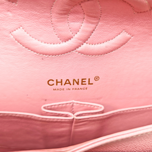 CHANEL サクラピンク キャビアスキンレザー フラップバッグ 25