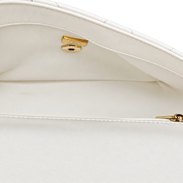 Load image into Gallery viewer, CHANEL Lambskin Top Handle Chain Shoulder Bag in White
