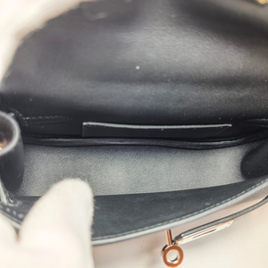 HERMES Shoulder bag Kelly Moove Noir Veau Swift Silver HW W Stamp 2024