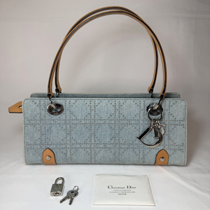 Christian Dior Denim Lady Dior East West Vintage Shoulder Bag