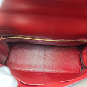 HERMES Kelly 32 Retourne Box Calf Red Square E Stamp 2001