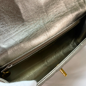 CHANEL Mademoiselle Gold  Evening Clutch Purse Gold Hardware, 1992