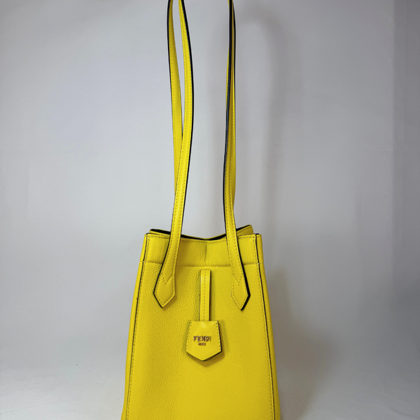 Load image into Gallery viewer, FENDI Origami Mini Yellow Leather Shoulder Bag 2023
