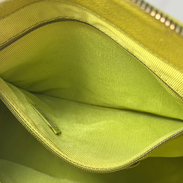 Load image into Gallery viewer, CHANEL Lime Color Caviarskin Leather Shoulder Bag
