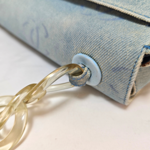 CHANEL 2002-2003 Washed Blue Denim Handbag
