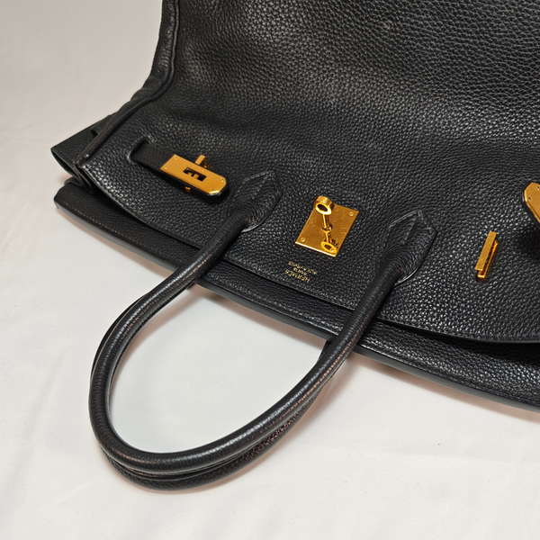 Load image into Gallery viewer, HERMES Birkin 35 Togo Leather Black Square O 2011

