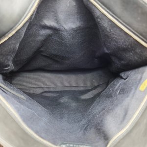 CHANEL Shoulder Black Leather Bag with Embossed CHANEL Logo