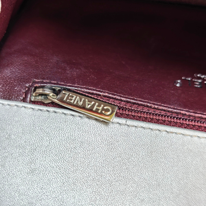 CHANEL CC Filigree Flap Chain Shoulder Bag Silver