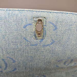CHANEL 2002-2003 Washed Blue Denim Handbag