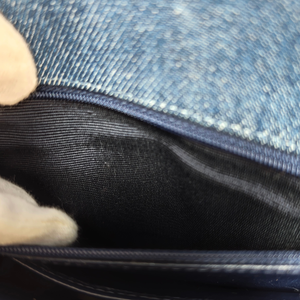 CHANEL 1997-1999 Blue Denim Kelly Handbag