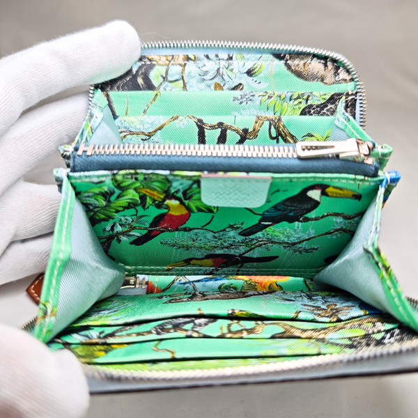将图片加载到图库查看器，HERMES Wallet Azap Silk in Compact Blue Brume
