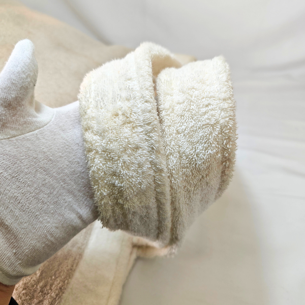 將圖片載入圖庫檢視器 CHANEL Cotton CC Beach Tote Towel Bag Beige White
