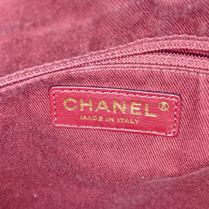 CHANEL Khaki / Brown Quilted Denim and Leather CC Backpack