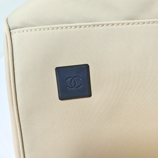 Load image into Gallery viewer, CHANEL Sport Line Boston Travel Nylon Duffle Bag Black Beige CC Logo
