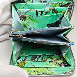 HERMES Wallet Azap Silk in Compact Blue Brume