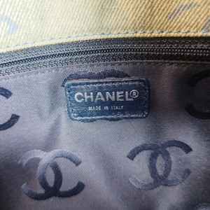 CHANEL 2002-2003 Washed Blue Denim Handbag