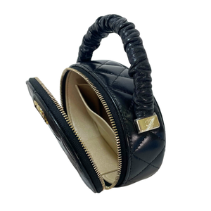 CHANEL Matelasse Bag in Black Lambskin Leather with Gold CC