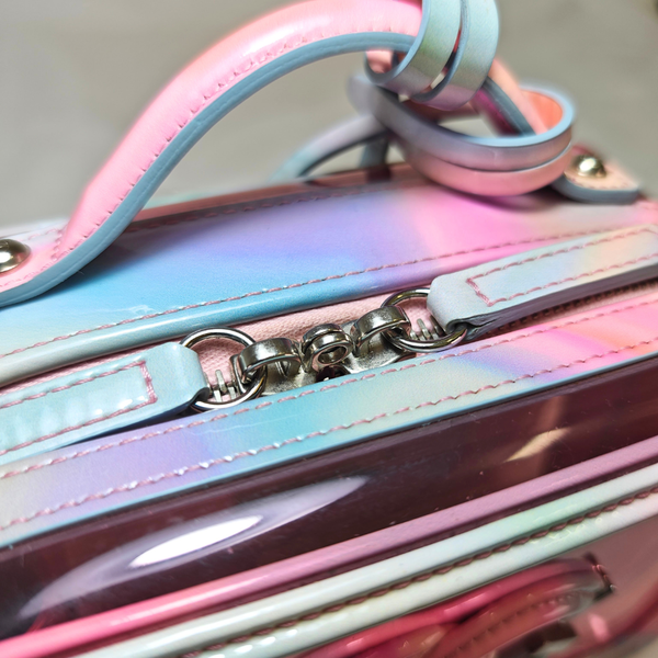 Load image into Gallery viewer, CHANEL Pink PVC &amp; Multicolor  Patent Leather CC Vanity Case
