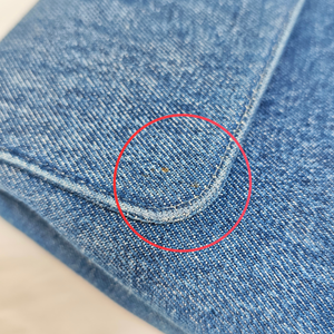 CHANEL 1997-1999 Blue Denim Kelly Handbag