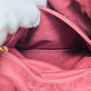 CHANEL Khaki / Brown Quilted Denim and Leather CC Backpack