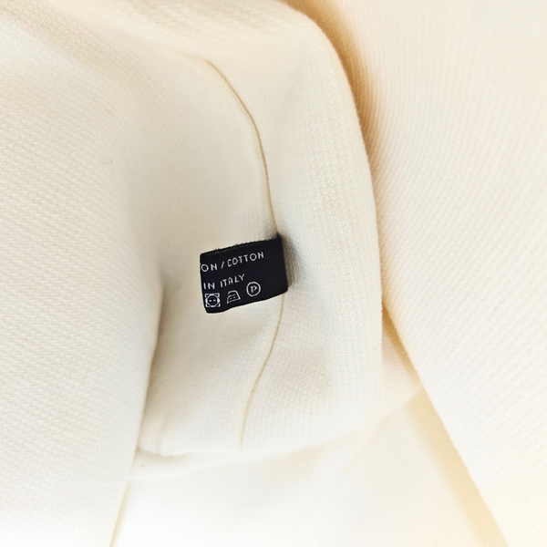 將圖片載入圖庫檢視器 CHANEL Cotton CC Beach Tote Towel Bag Beige White
