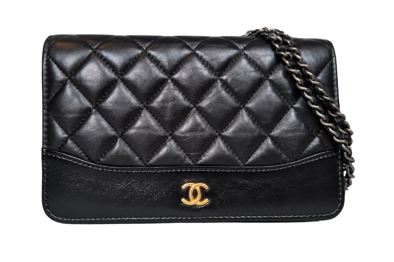 CHANEL Gabrielle Wallet on Chain Quilted Aged Calfskin